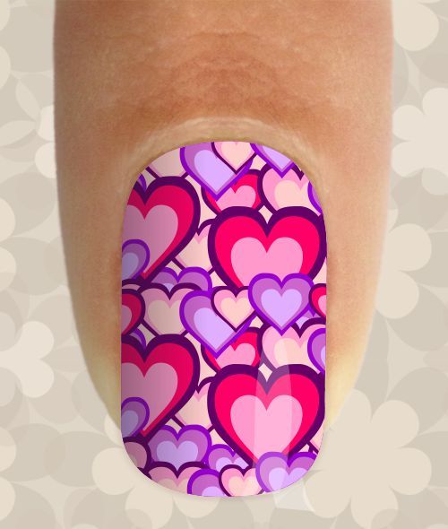 Corações Rosa e Roxo